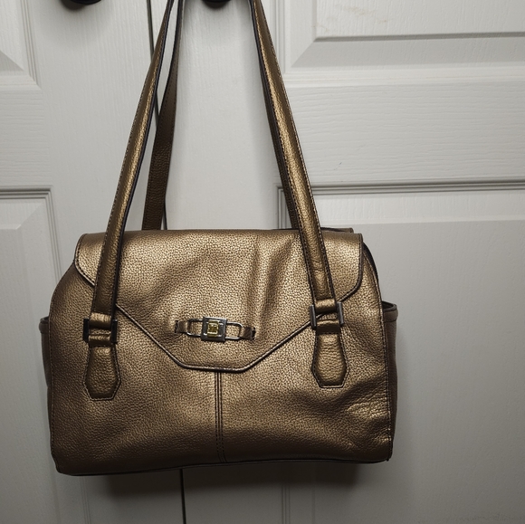 Tignanello Bronze Gold Large Shoulder Bag - Picture 6 of 14